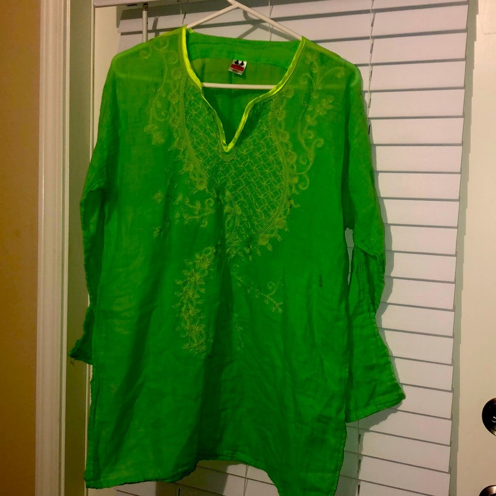Cotton tunic with details